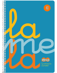 CUADERNO ESPIRAL 4º 80H 90G 4MM AZUL CUADROVIA PP